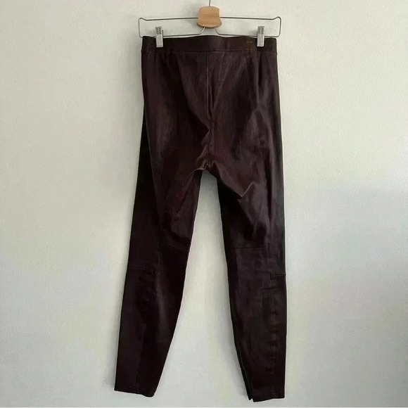 New Vince 100% Lamb Leather Skinny Slim Fit Pants Burgundy M - Picture 9 of 12